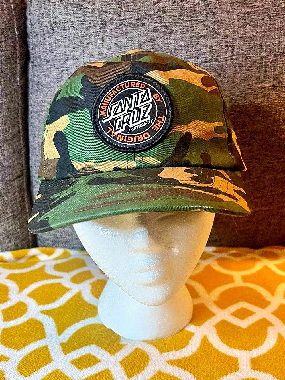 Classics Santa Cruz Camo Adjustable Hat in Green & Brown Camouflage